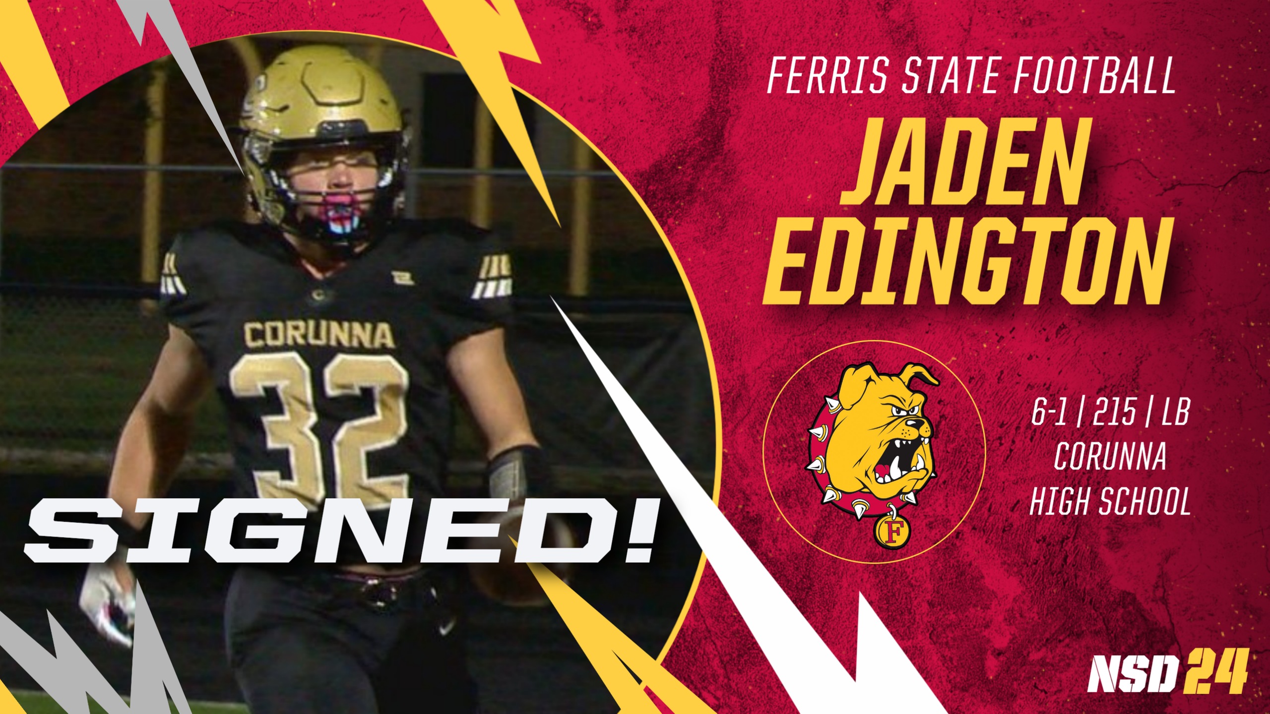 2024 Ferris State Football Signee: Jaden Edington