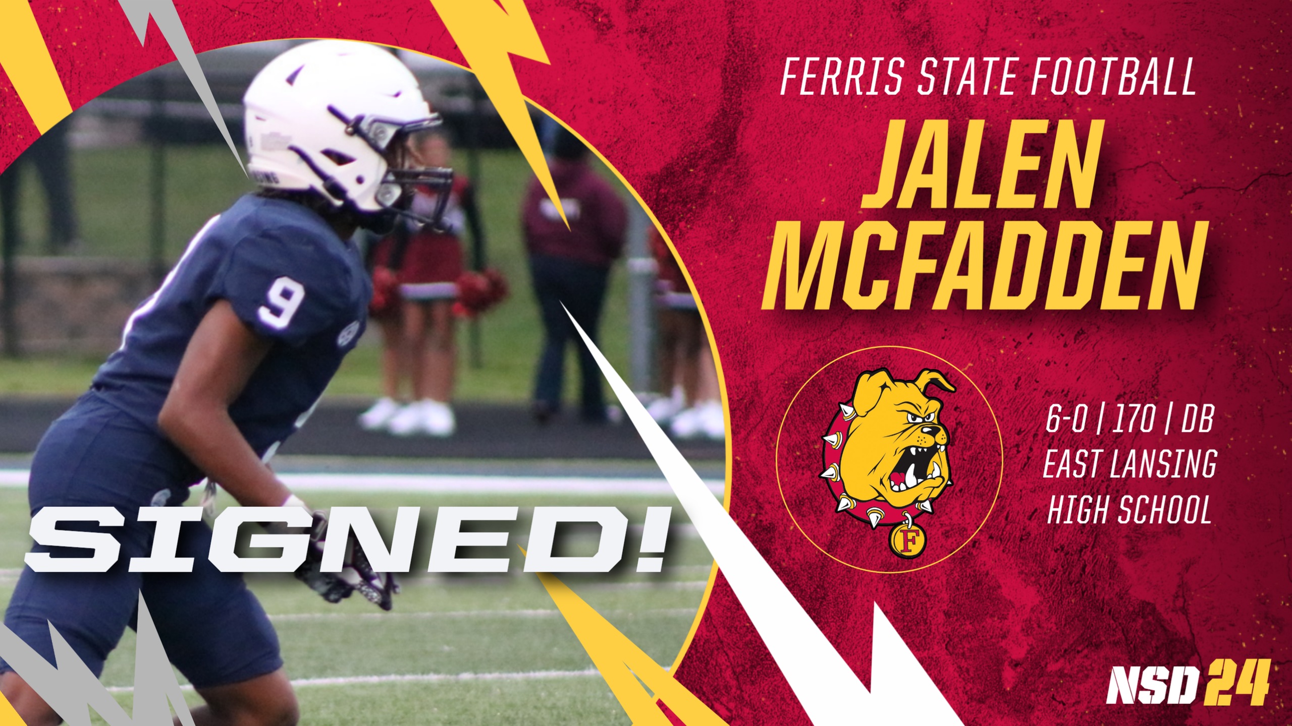 2024 Ferris State Football Signee: Jalen Mcfadden