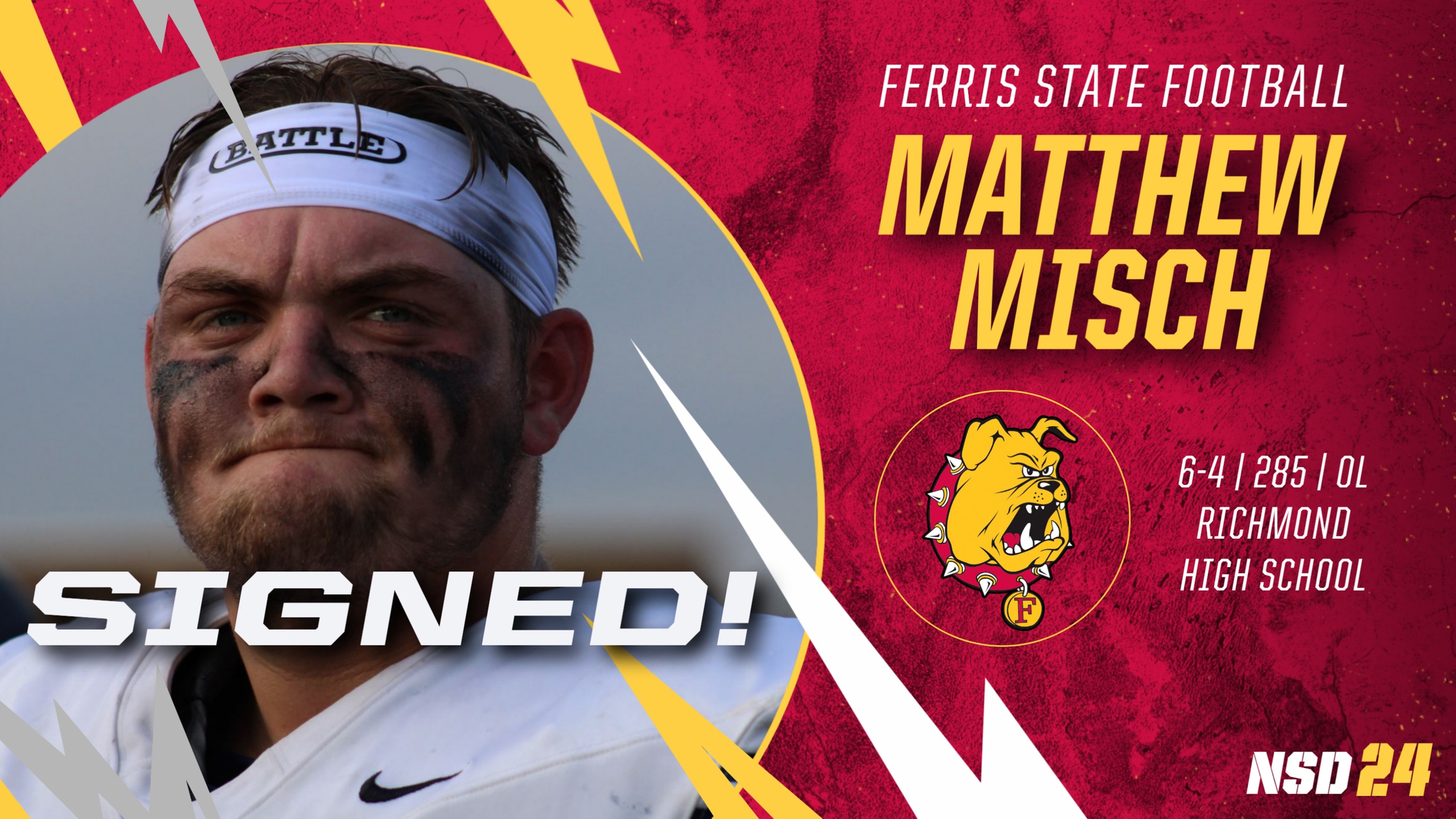 2024 Ferris State Football Signee: Matthew Misch