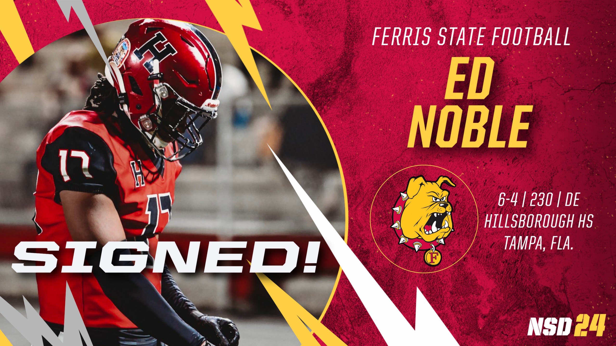 2024 Ferris State Football Signee: Ed Noble
