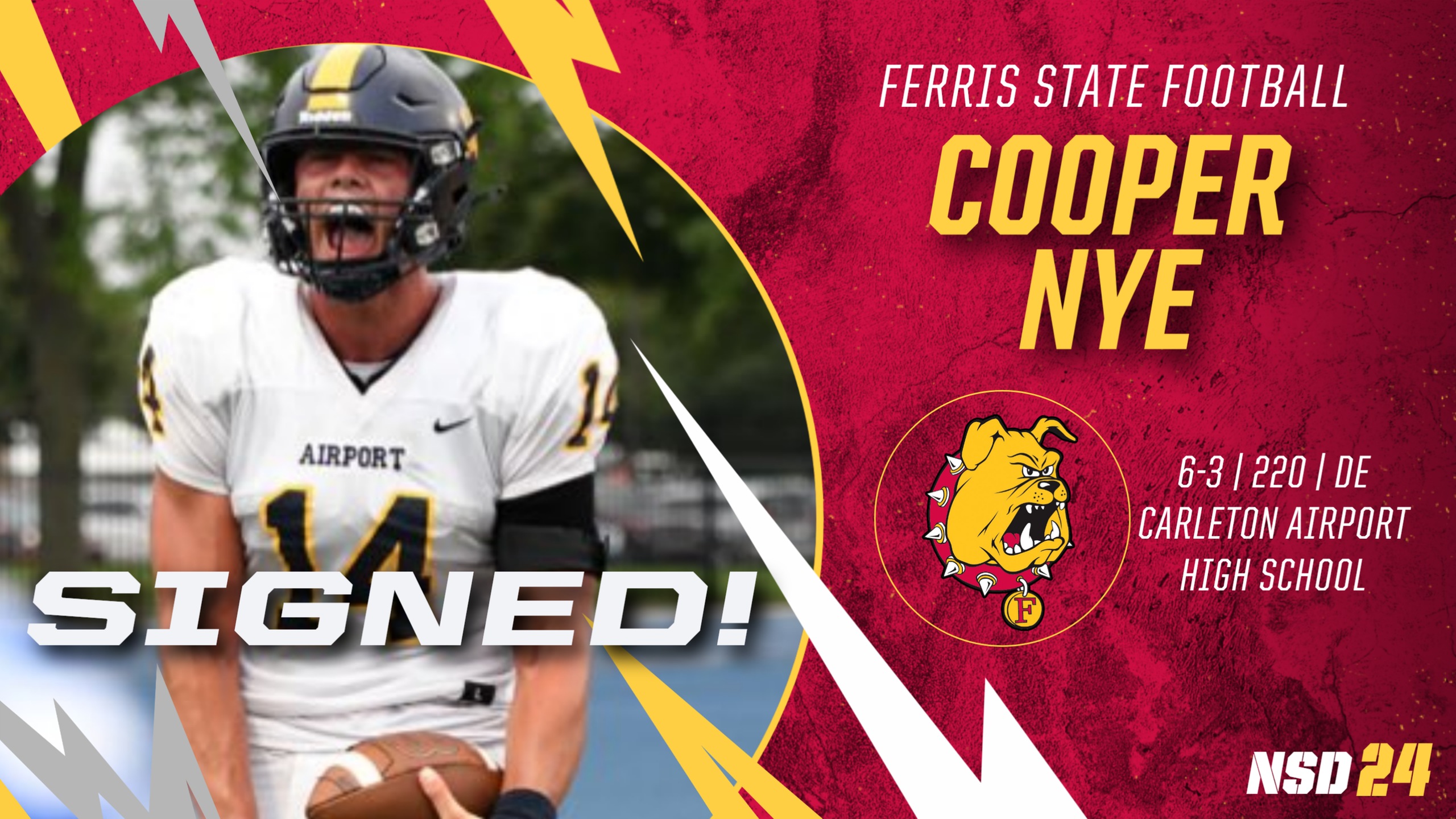 2024 Ferris State Football Signee: Cooper Nye