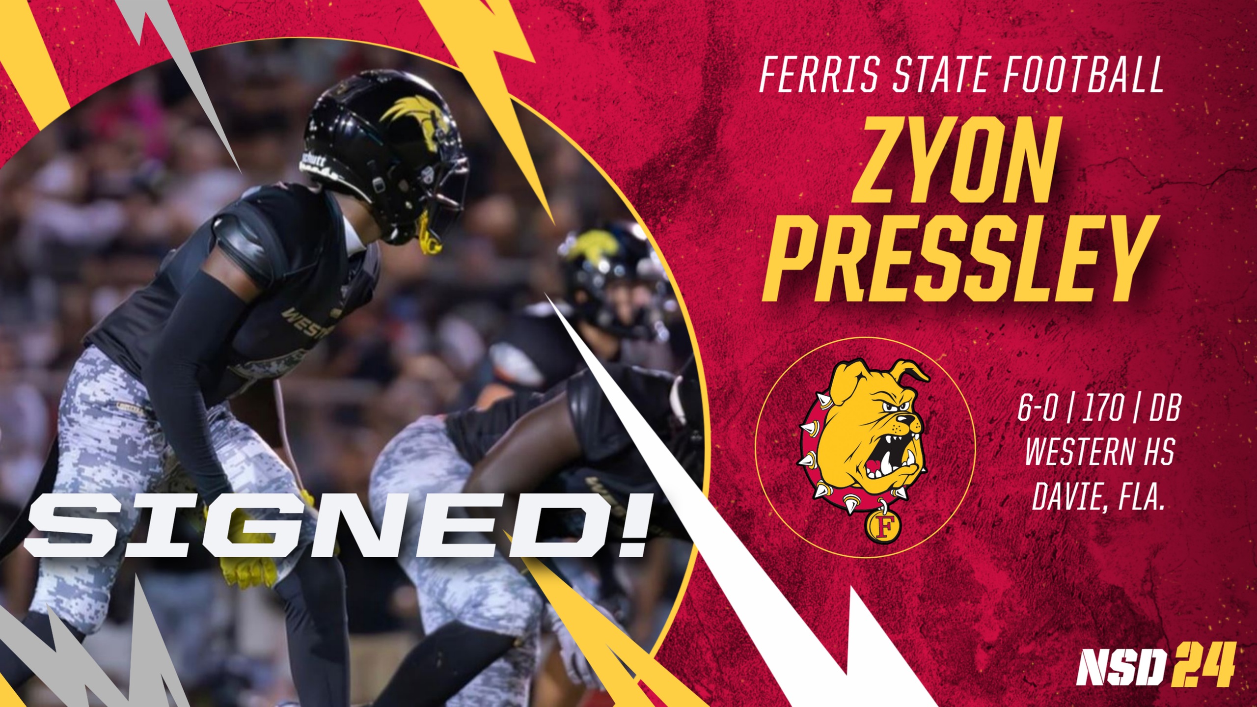 2024 Ferris State Football Signee: Zyon Pressley