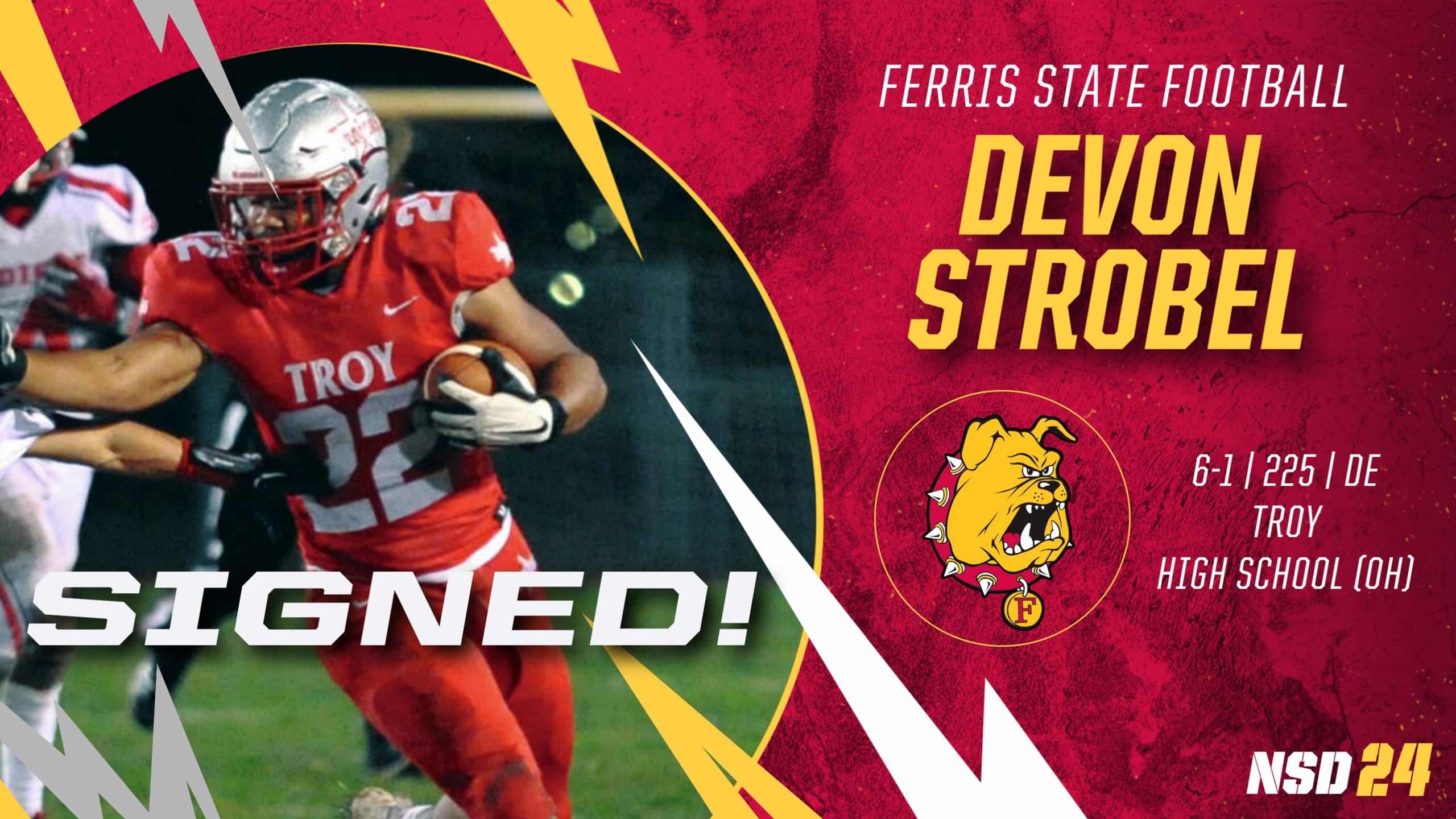 2024 Ferris State Football Signee: Devon Strobel