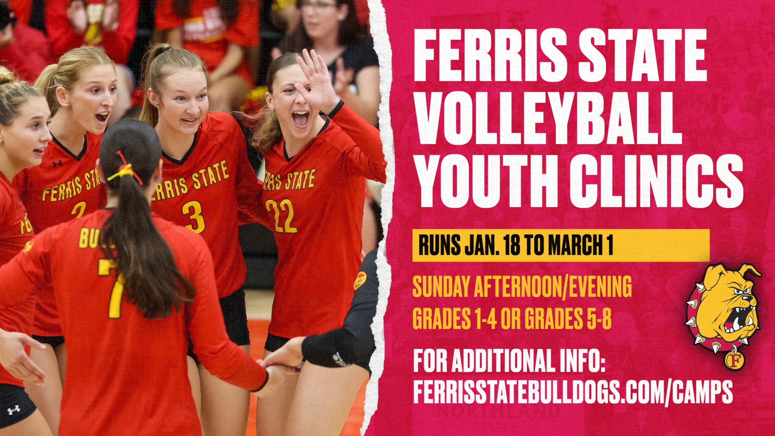Ferris State Volleyball Winter Training Clinics Start This Week! Sign Up Now!