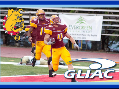 FSU's Kyle Fitzpatrick is shown scoring on his 65-yard interception return against Tiffin (Photo by Scott Whitney)