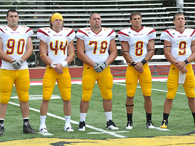 FSU's team captains include Jacob Moreno, Matt Ryan, Scott Shattuck, Chad Wilson & Tom Schneider (left to right)
