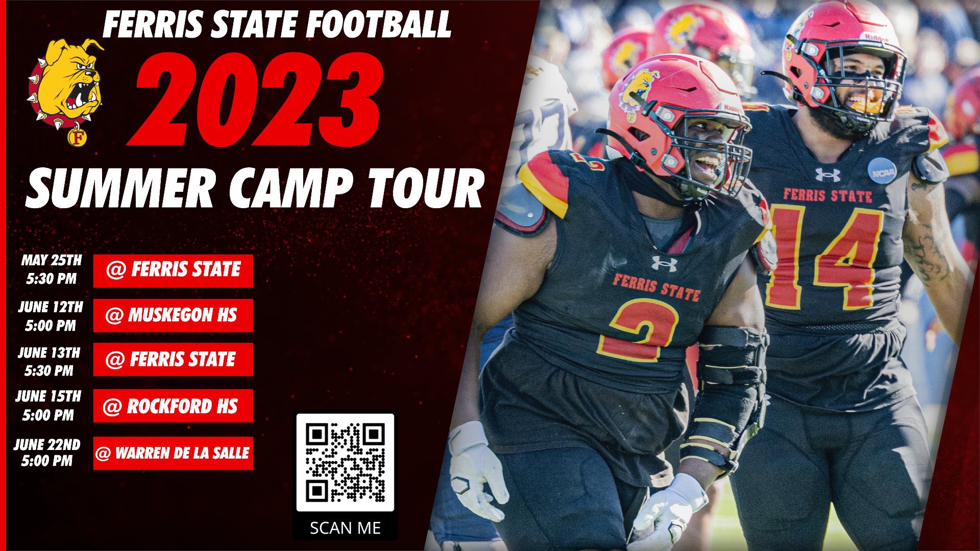 Ferris State Football Elite Exposure Summer Camp Tour Starts This Week!