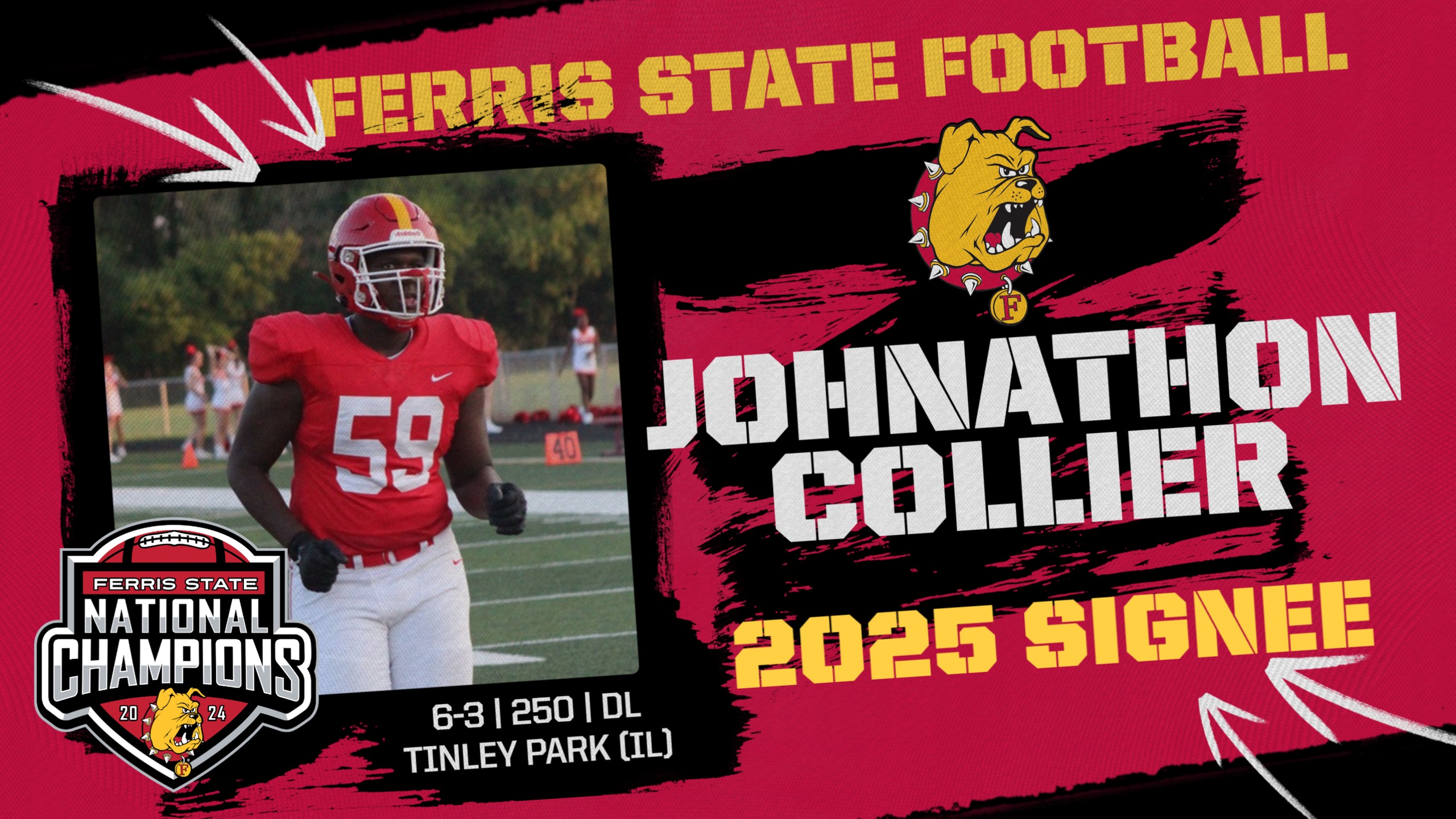 2025 Ferris State Football Signee: Johnathon Collier