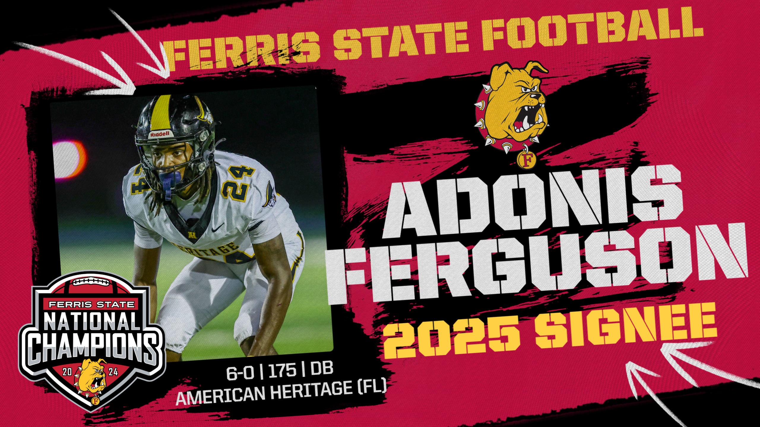 2025 Ferris State Football Signee: Adonis Ferguson