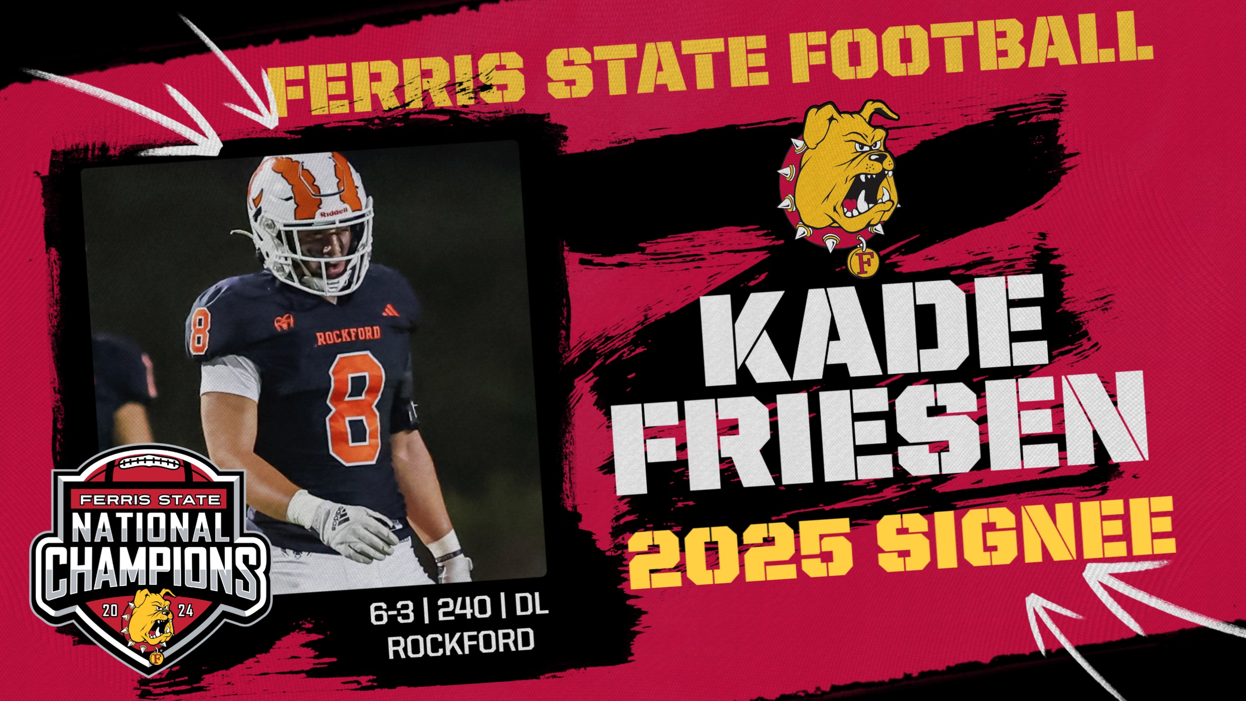 2025 Ferris State Football Signee: Kade Friesen