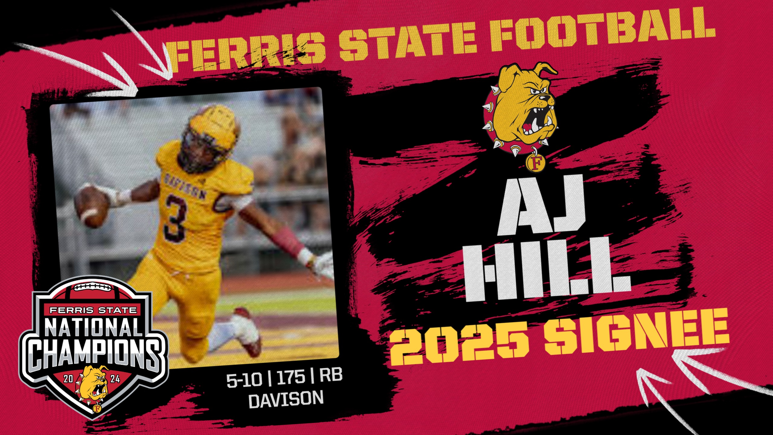 2025 Ferris State Football Signee: AJ Hill