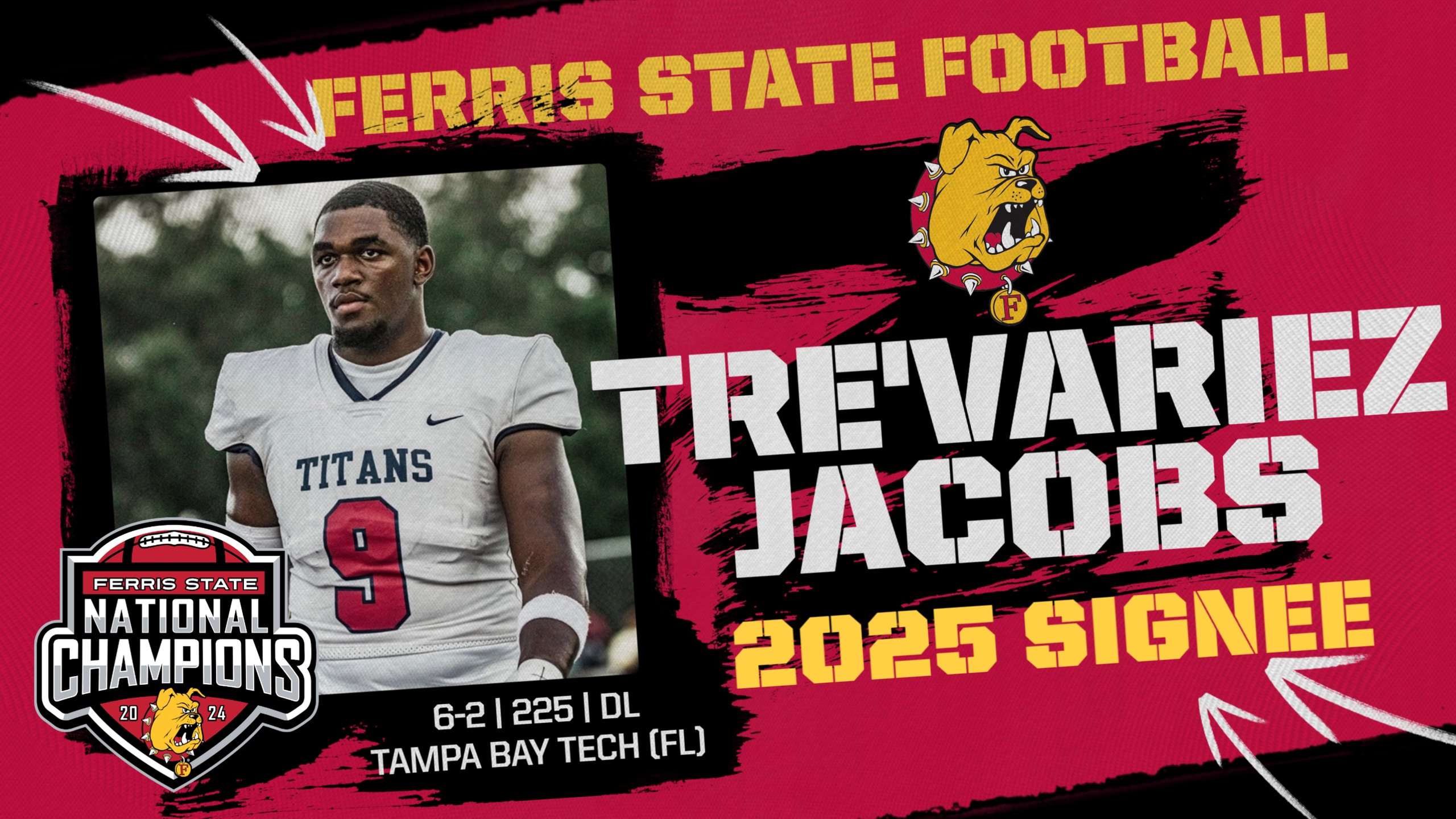 2025 Ferris State Football Signee: Tre'Variez Jacobs