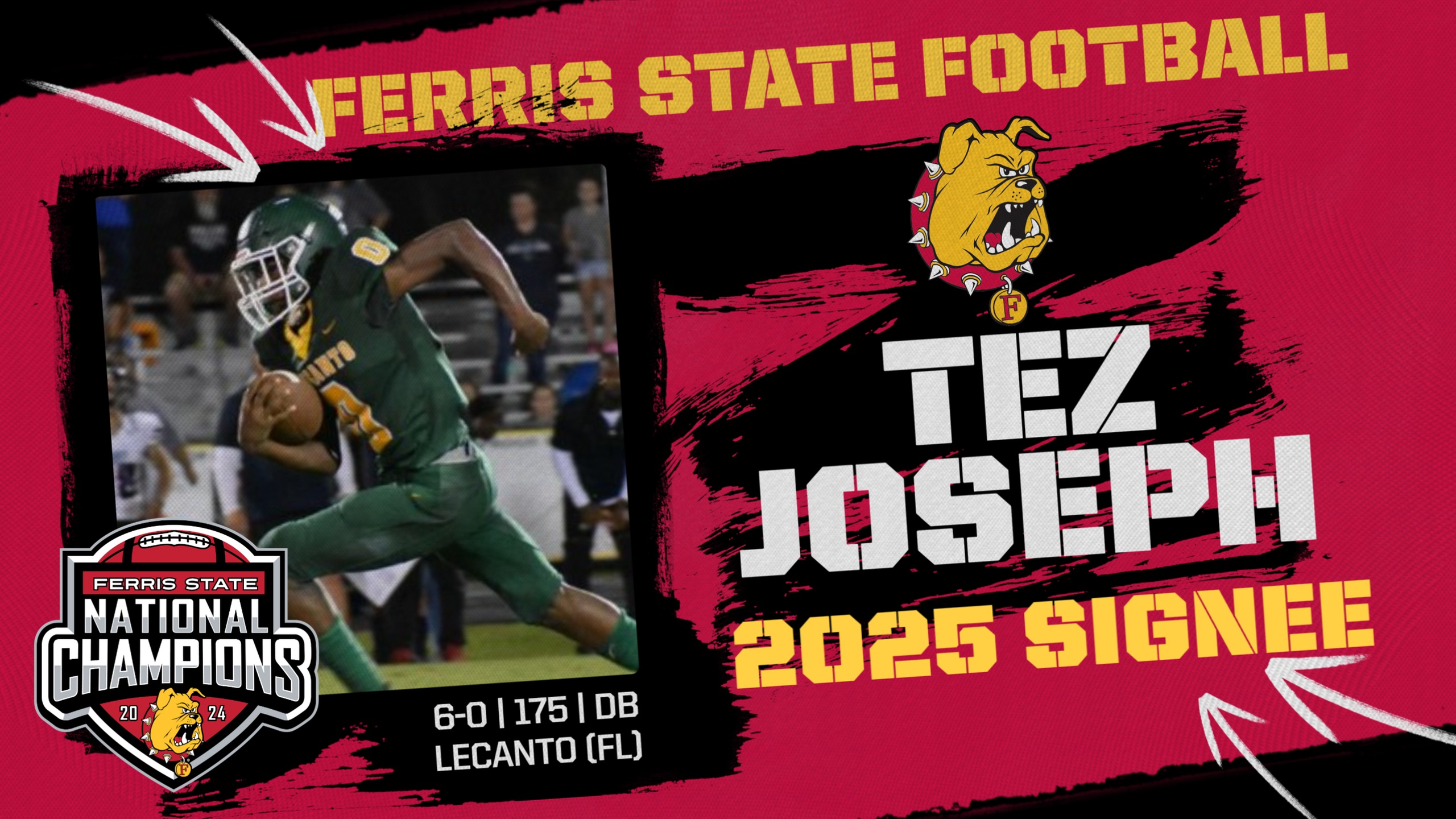 2025 Ferris State Football Signee: Kwauntace Joseph