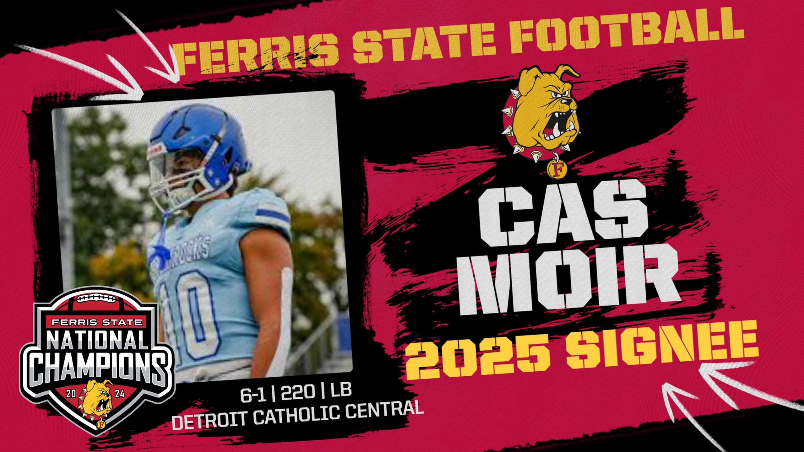 2025 Ferris State Football Signee: Cas Moir