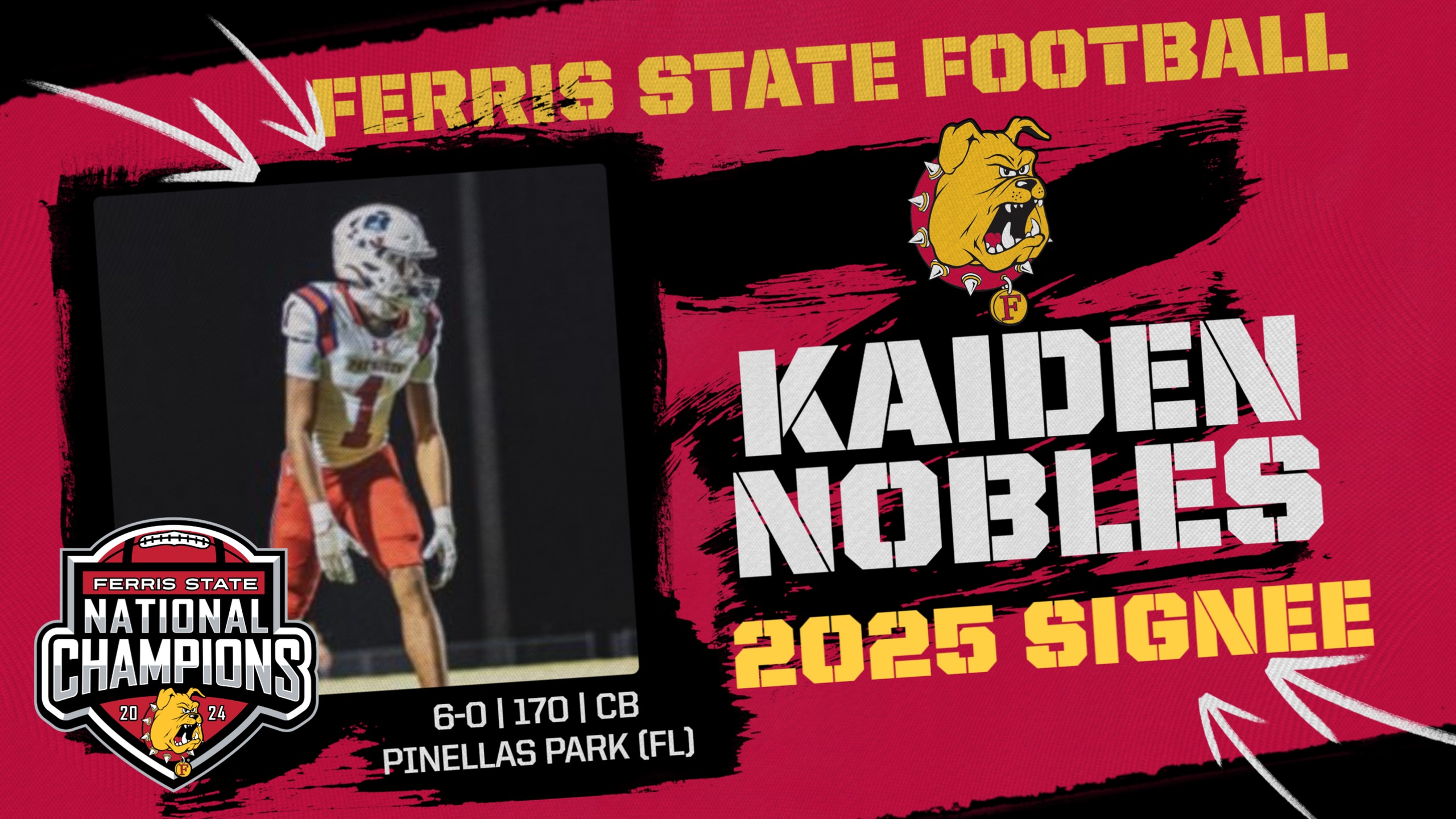 2025 Ferris State Football Signee: Kaiden Nobles