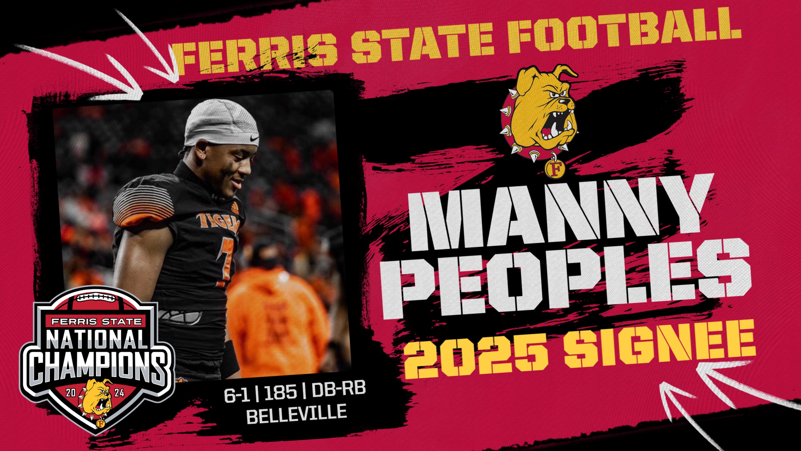 2025 Ferris State Football Signee: Manny Peoples
