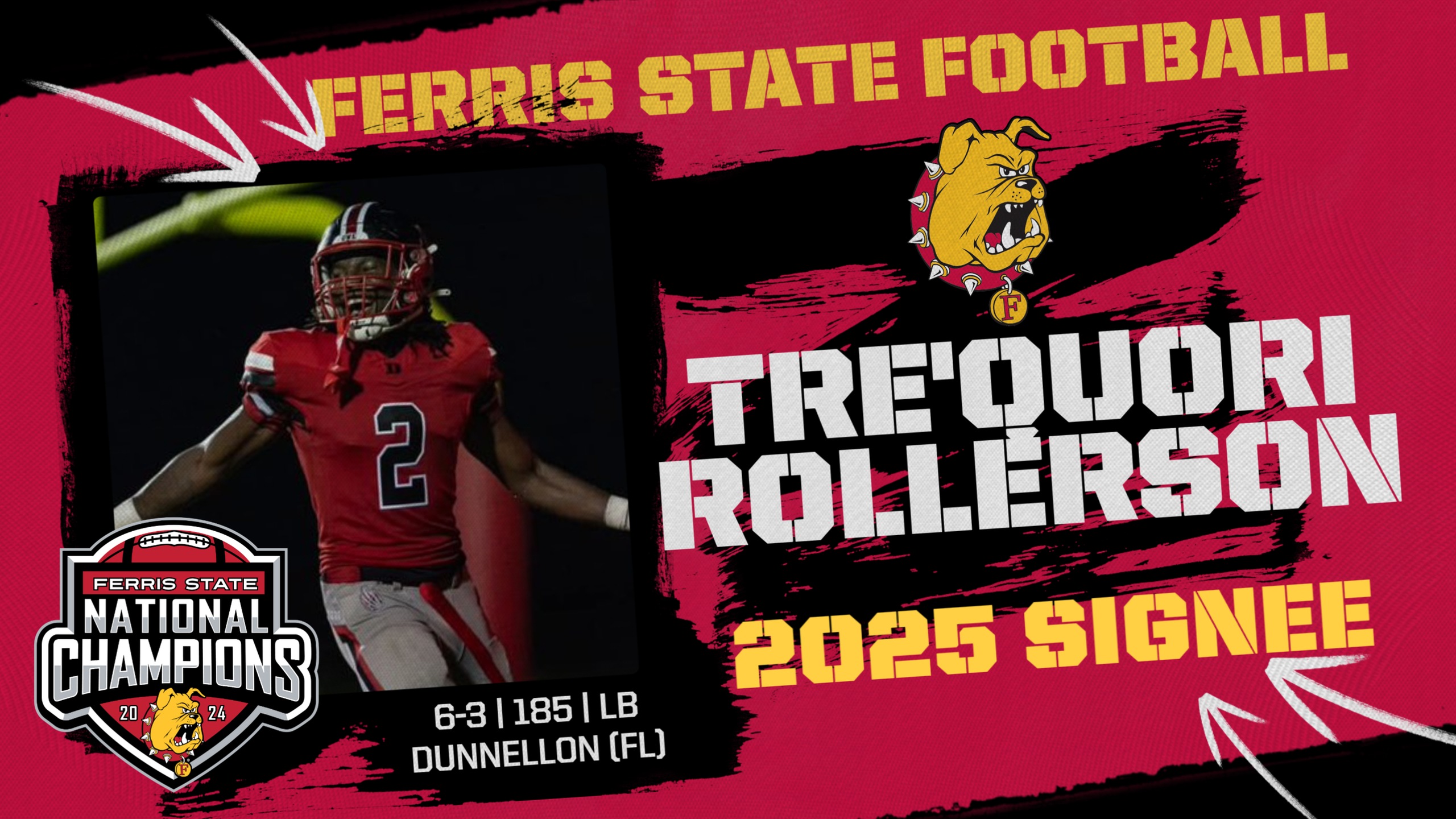 2025 Ferris State Football Signee: Tre'Quori Rollerson