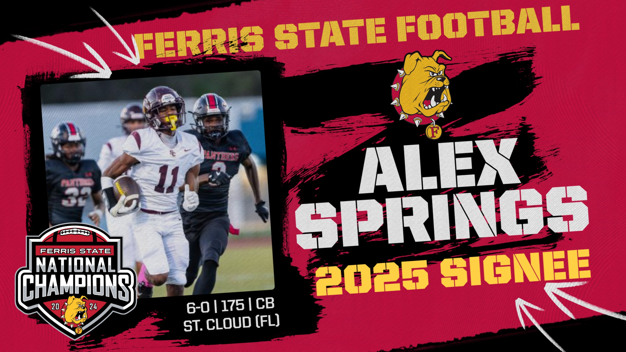 2025 Ferris State Football Signee: Alex Springs