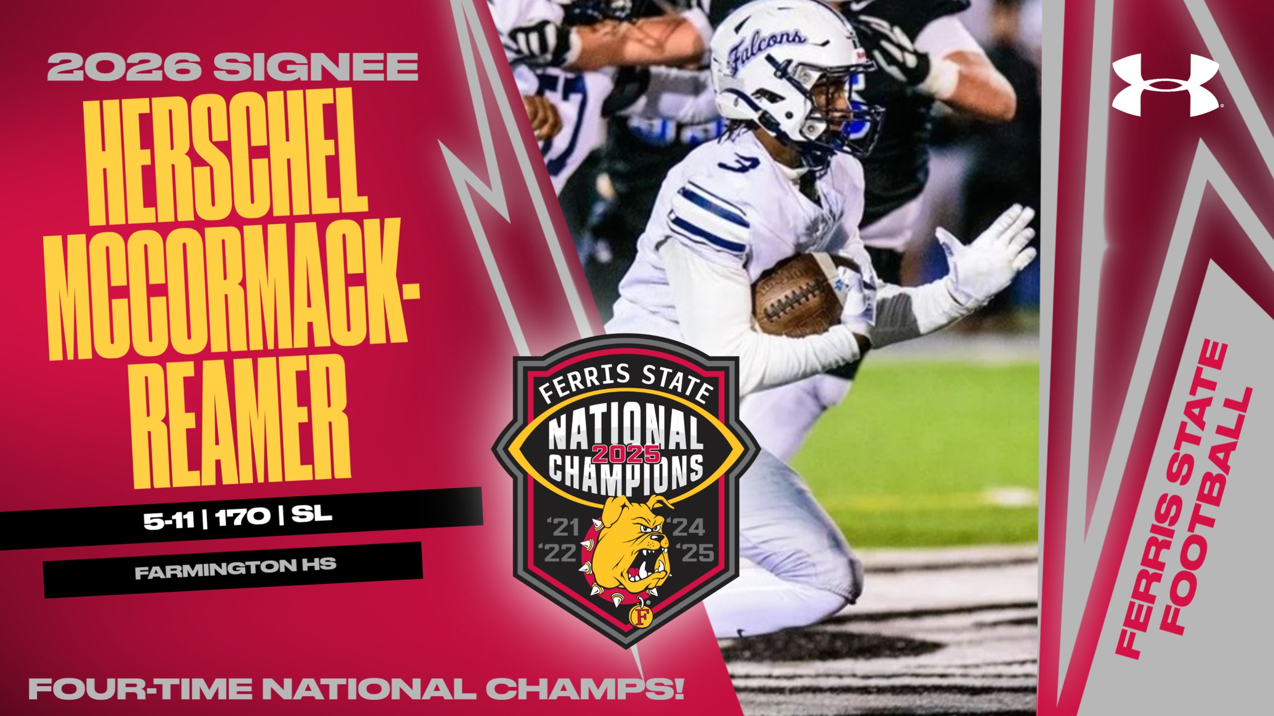 2026 Ferris State Football Signee: Herschel McCormack-Reamer