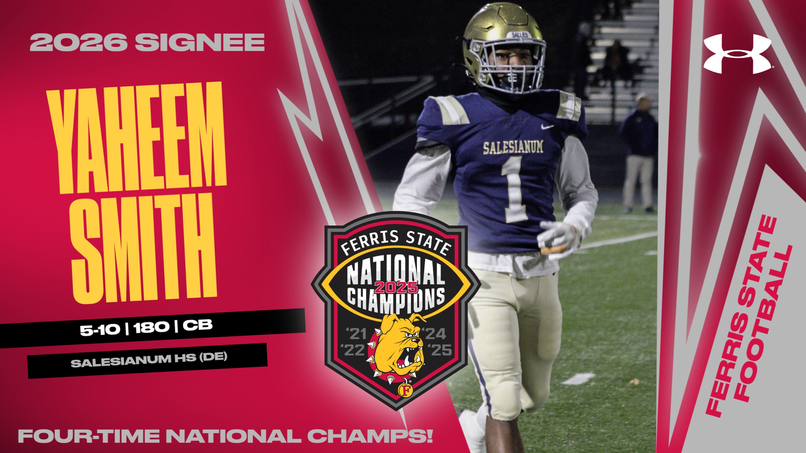2026 Ferris State Football Signee: Yaheem Smith