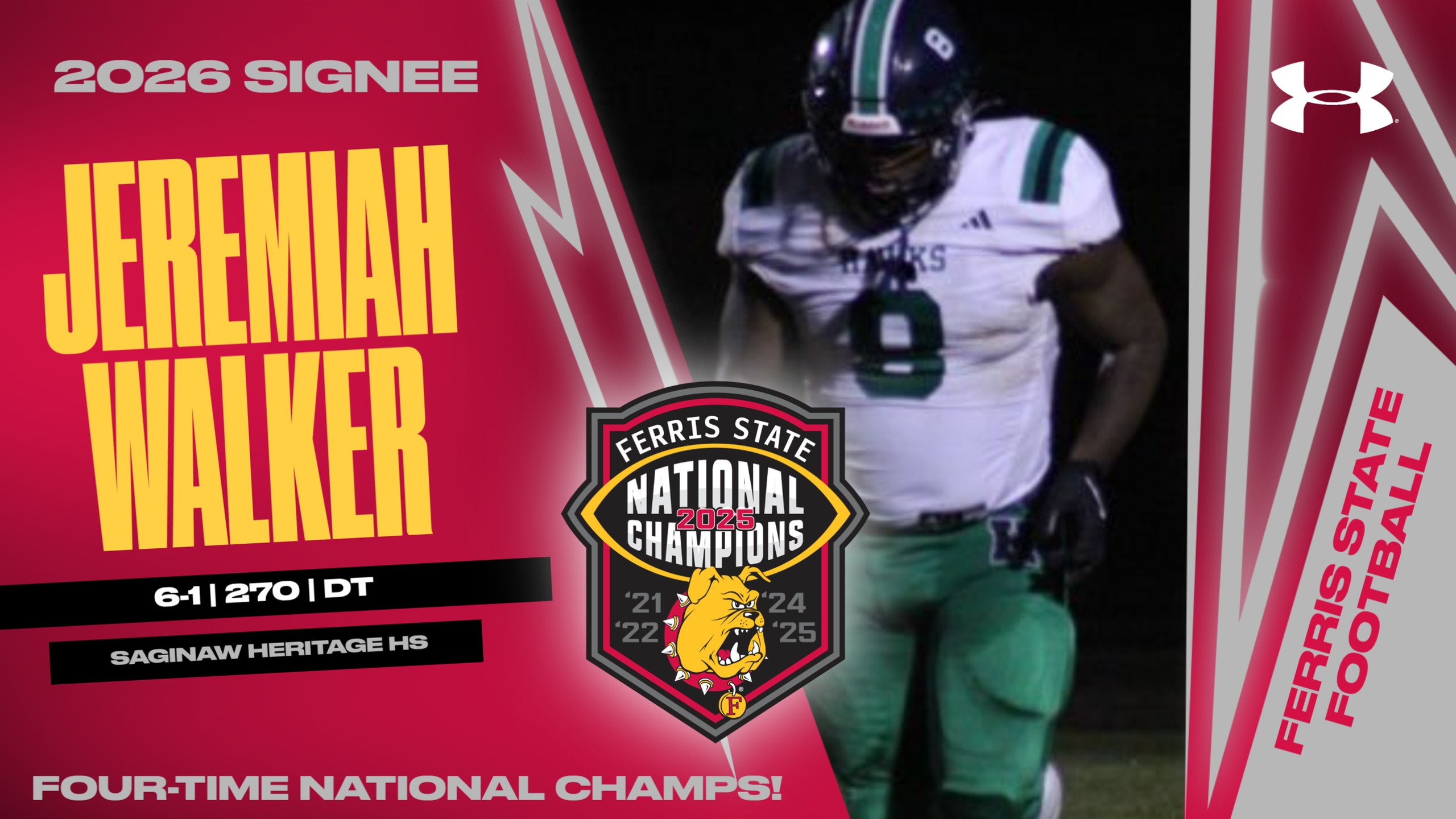 2026 Ferris State Football Signee: Jeremiah Walker
