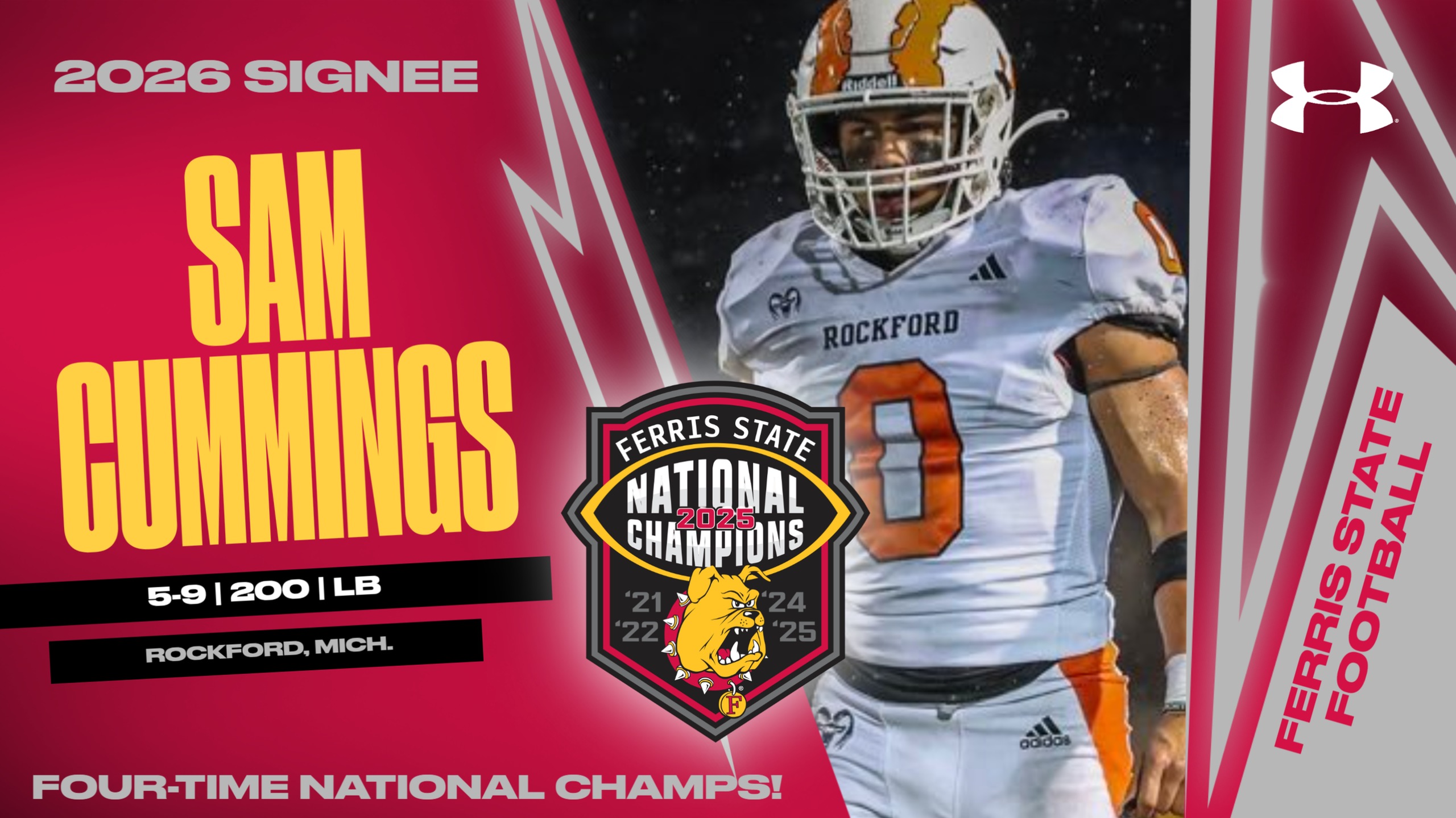 2026 Ferris State Football Signee: Sam Cummings