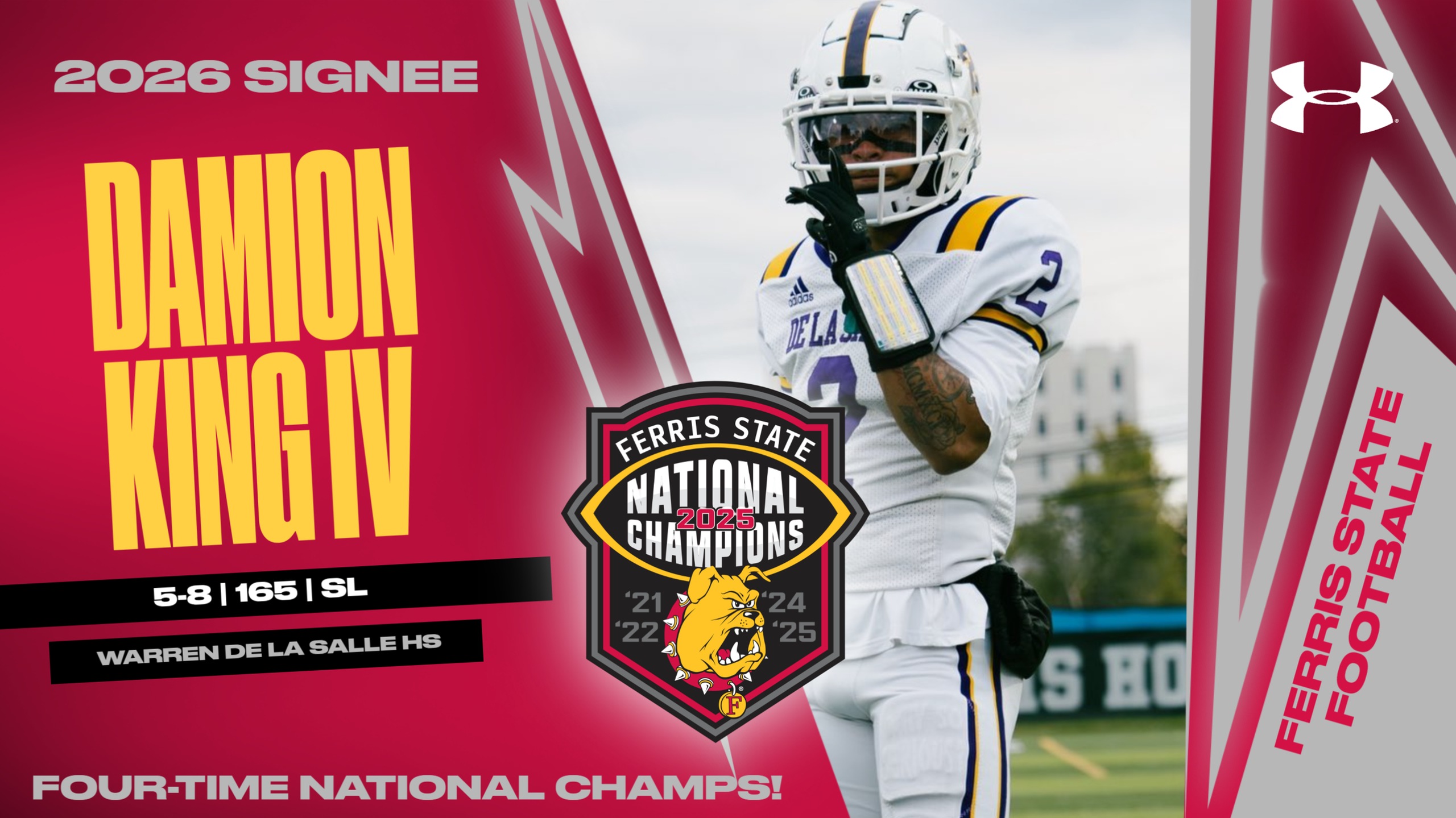 2026 Ferris State Football Signee: Damion King IV