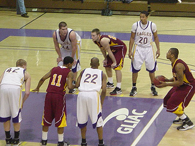 FSU's Justin Keenan attempts one of his 11 free throws in Saturday's game (Photo by Rob Bentley)