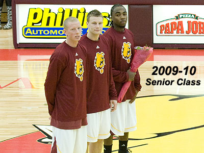 FSU seniors (left to right) Austin Randel, Jon Yeazel & Josh Young (FSU Photo Services)
