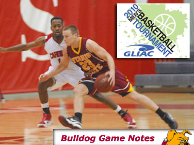 Senior guard Jon Yeazel & the Bulldogs take on Findlay in the GLIAC Semifinals this Friday (Photo by Rob Bentley)