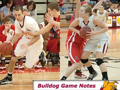 FSU's Matt DeHart (left) and Katy Fox (right) will try to help the Bulldogs win two road games this week (Photos by Ed Hyde)