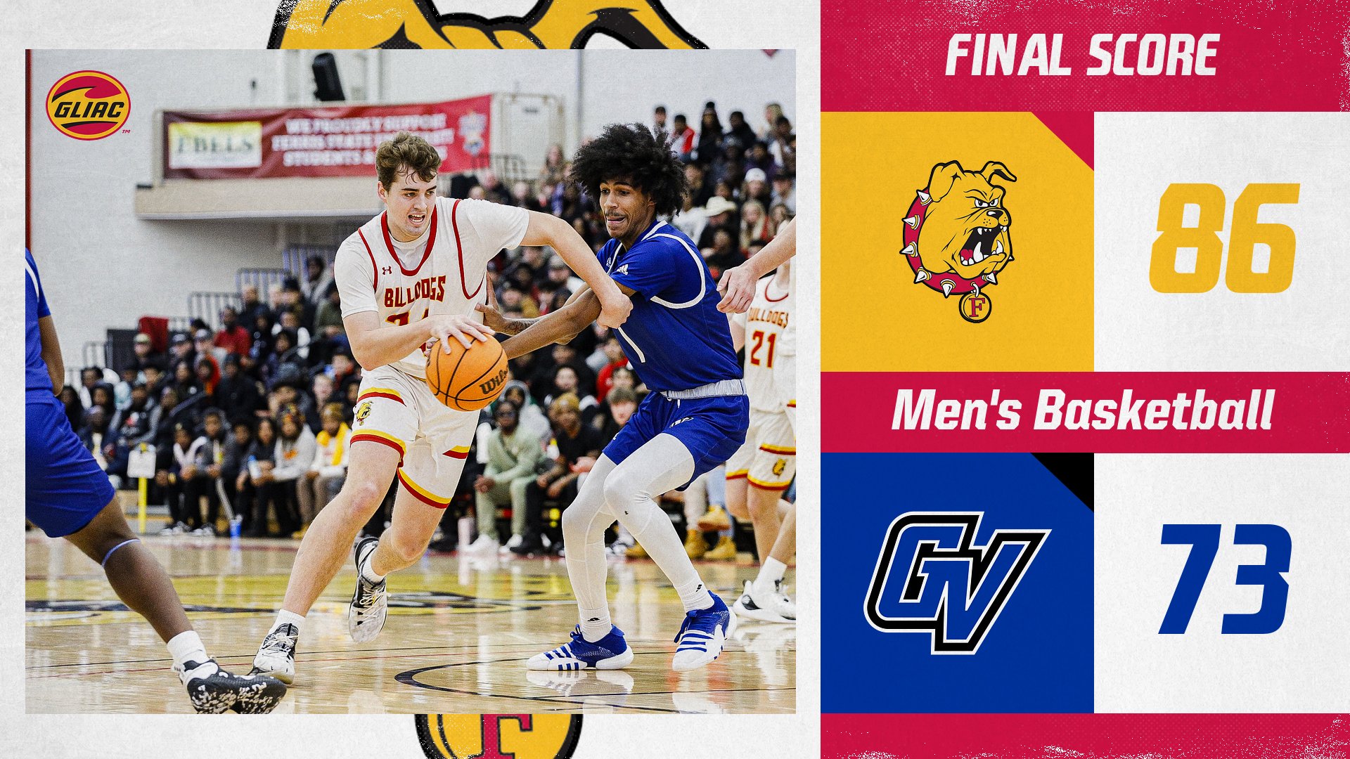 Nation's #14 Bulldogs Beat Rival GVSU Before Large Wink Arena Crowd