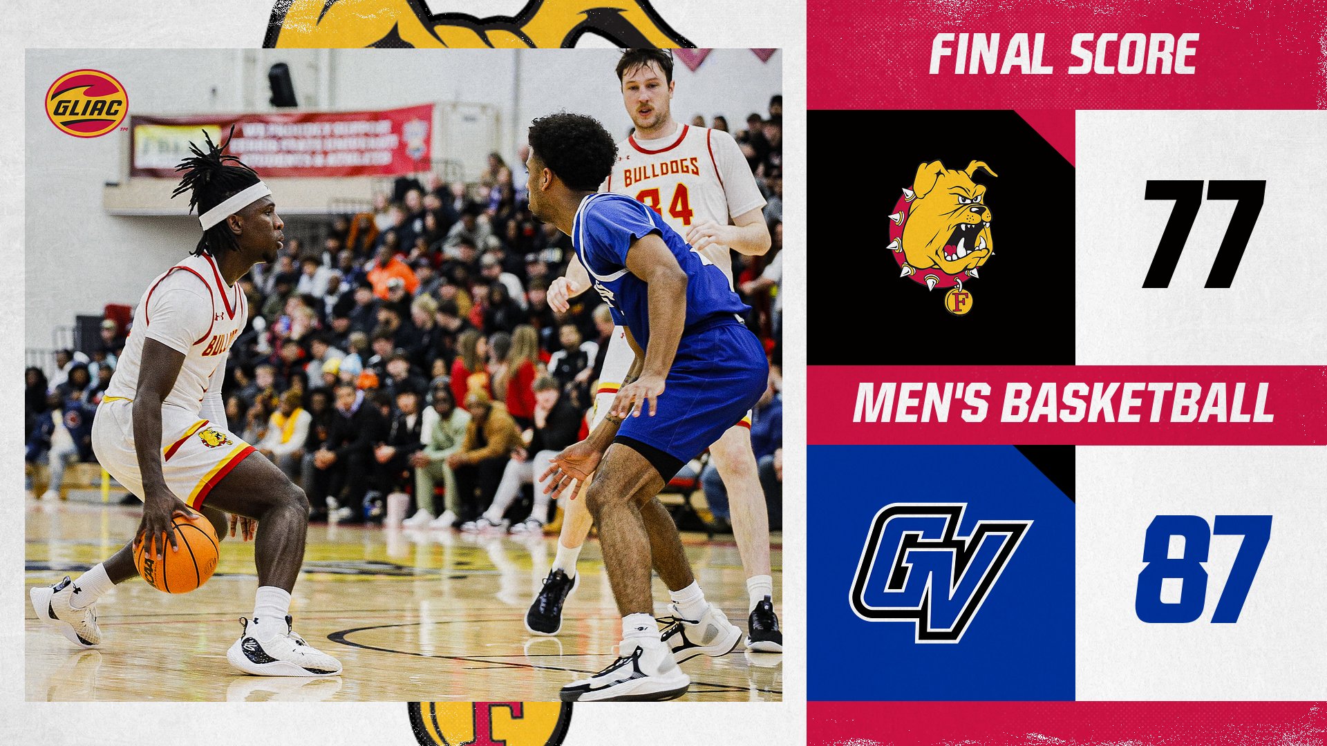 Ferris State Battles Back In GLIAC Road Setback At Rival GVSU