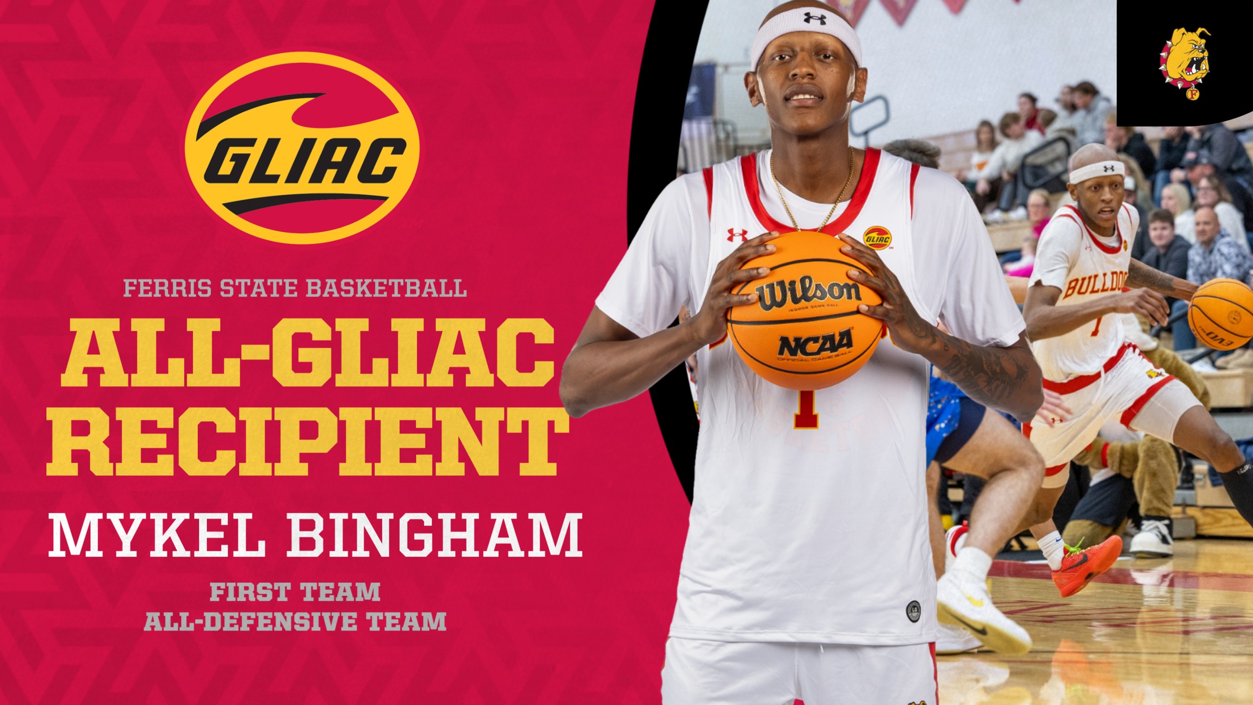 Ferris State's Mykel Bingham Earns All-GLIAC First Team And Defensive Team Recognition