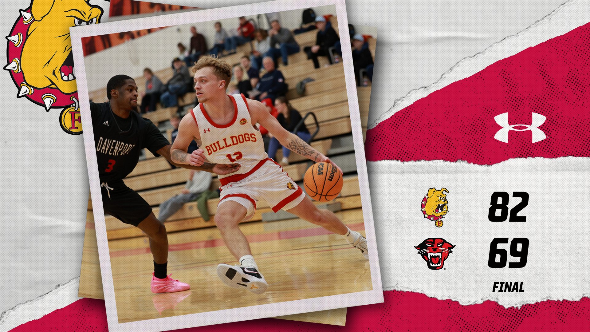 Ferris State Men's Basketball Scores Big Home Win Over Davenport In GLIAC Play