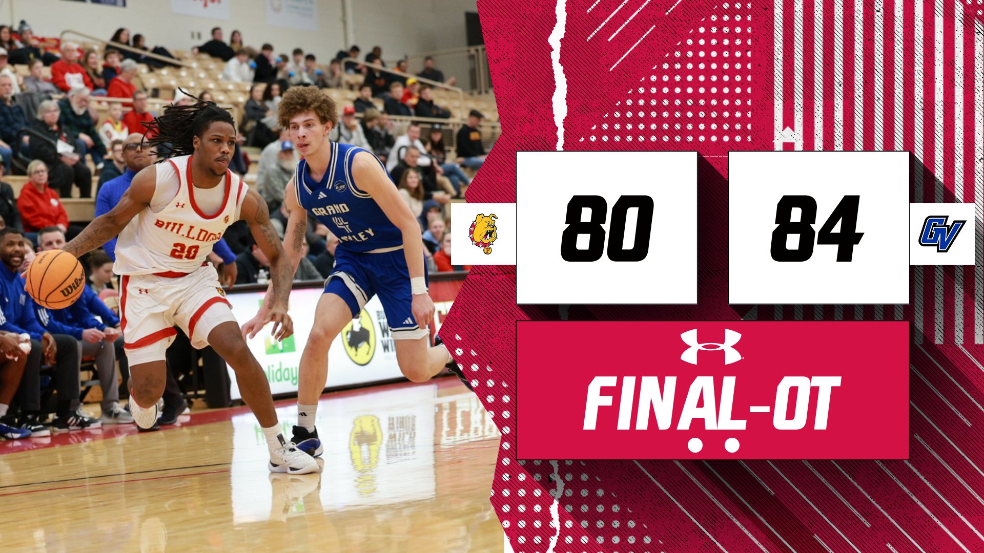 Ferris State Drops Overtime Thriller To Rival GVSU In GLIAC Showdown