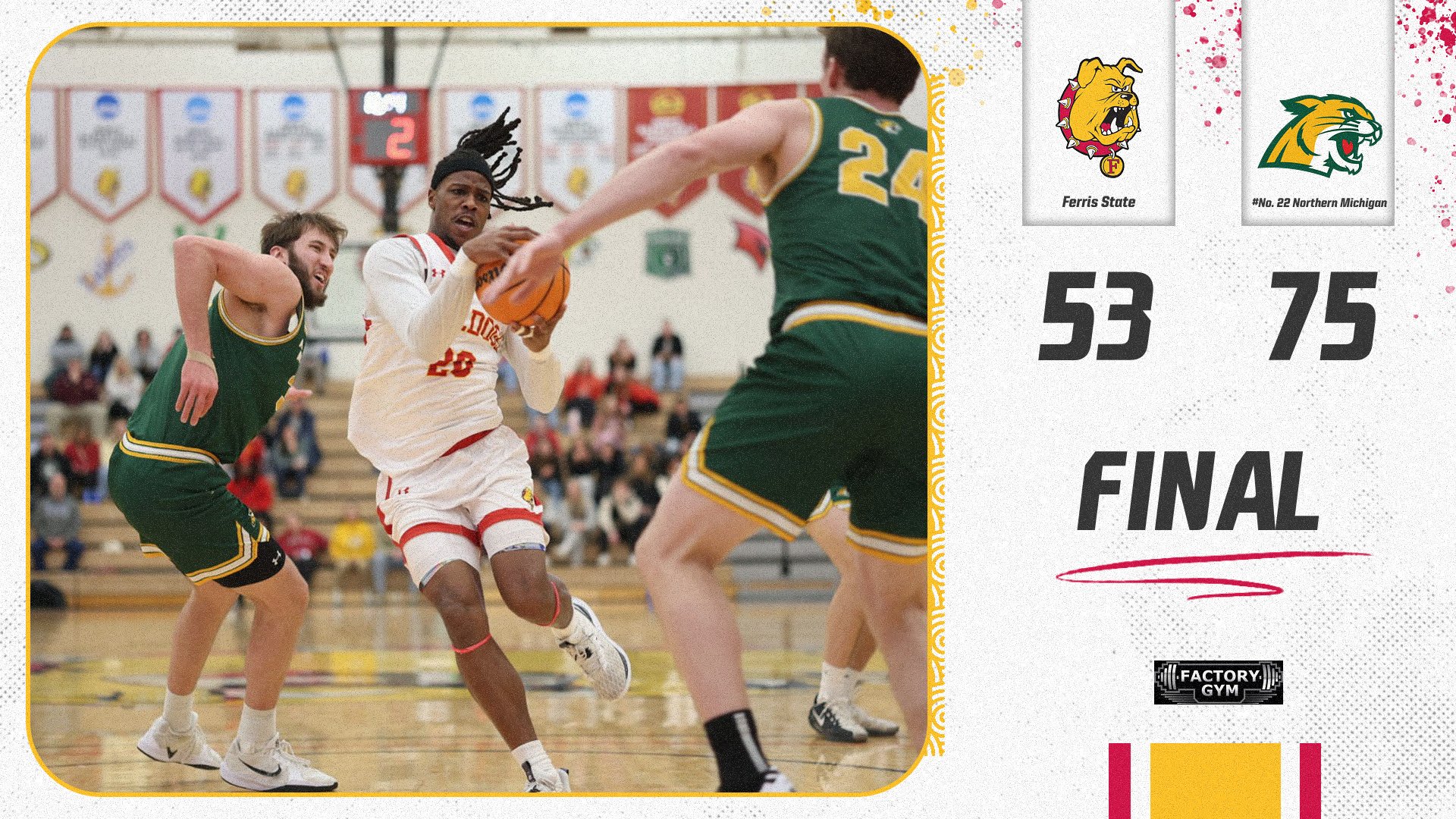 #22 Northern Michigan Spoils Ferris State Senior Day At Wink Arena
