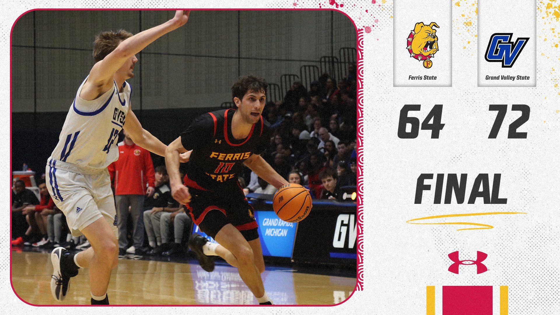 Ferris State Takes Rival GVSU To The Wire In Close League Road Setback