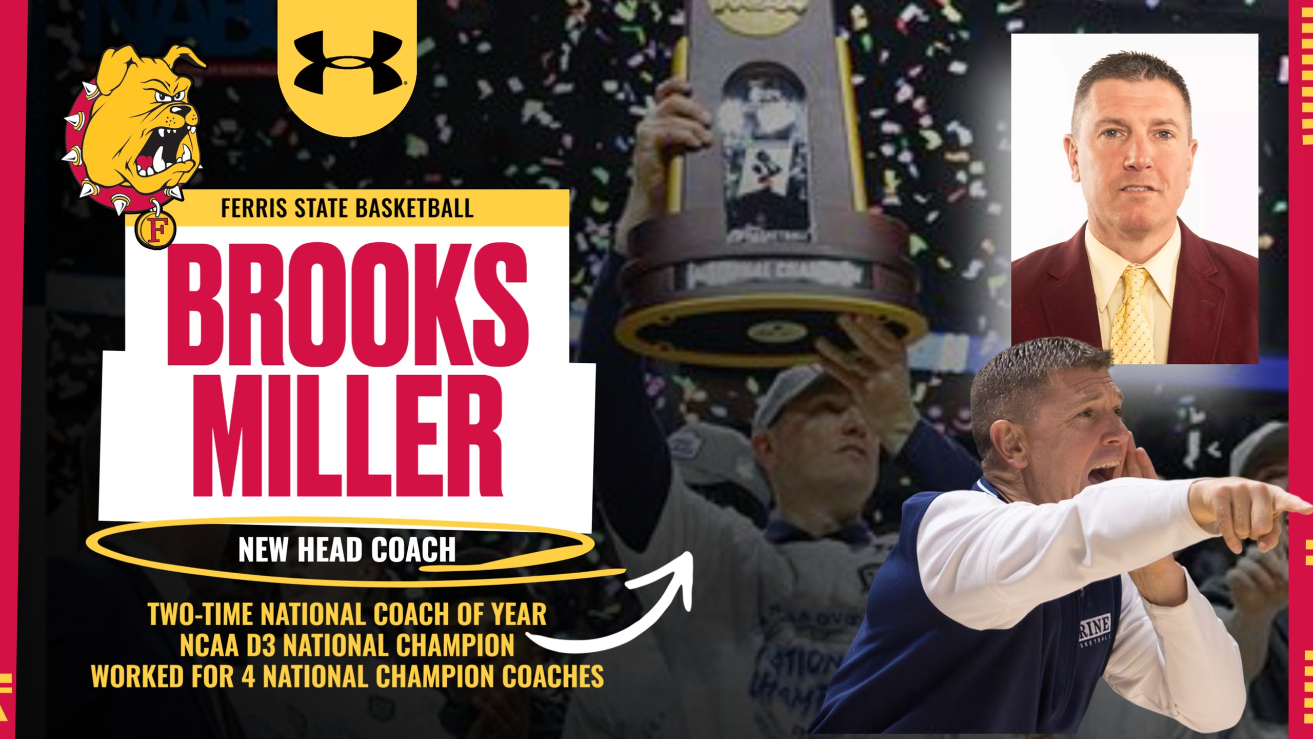 Two-Time National Coach Of The Year Brooks Miller Tabbed To Lead Ferris State Men's Basketball