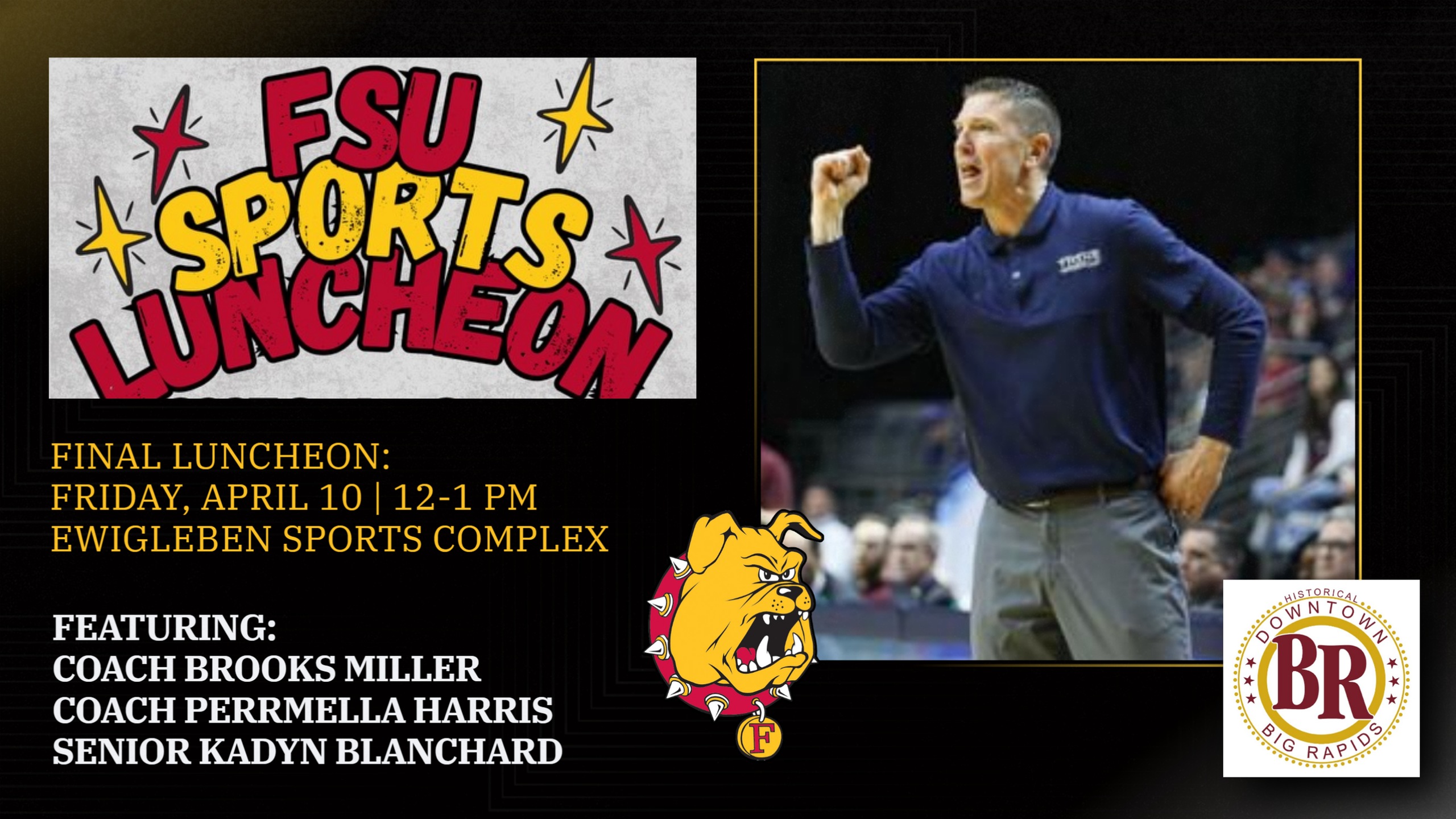 New Men's Basketball Coach Brooks Miller To Speak At Final FSU Sports Luncheon This Friday At Noon