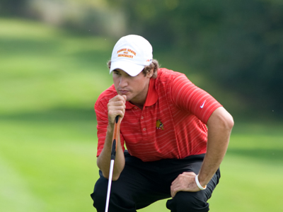 Senior Kurt Valley tied for third place to lead the Bulldog men's golf team.  (Photo by Ed Hyde)
