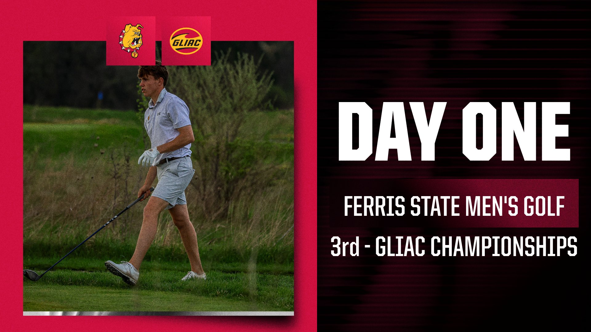 Ferris State Men's Golf Sits Third After Two Rounds At GLIAC Championships
