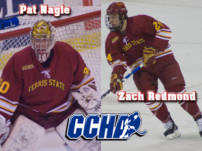 Nagle and Redmond Receive CCHA Weekly Awards