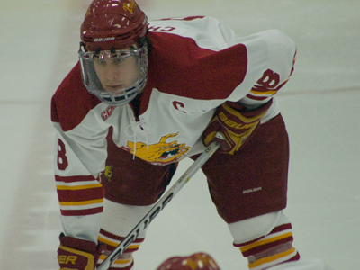 Cody Chupp and the Bulldogs will host Nebraska-Omaha in its upcoming CCHA Playoff Second-Round series.  (Photo by Joe Gorby)