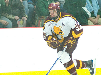 Defenseman Zach Redmond was named Ferris State's MVP for the 2008-09 season. (Photo by Ed Hyde)
