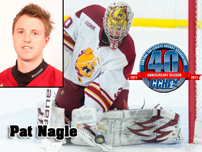 Ferris' Pat Nagle Selected CCHA Goaltender Of The Week