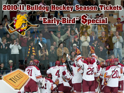 Bulldog hockey fans have special opportunity to save on 2010-11 season tickets purchase.  (Photo by Ed Hyde)