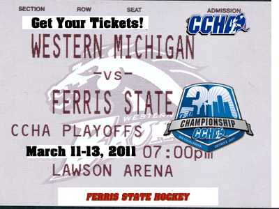 Tickets On Sale For Ferris State Hockey's CCHA Quarterfinal-Round Series