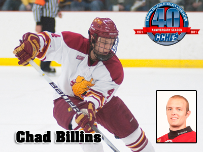 CCHA Defenseman Of The Week Honors Awarded To Chad Billins