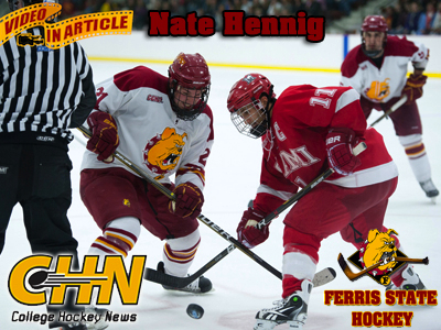 Ferris State's Nate Hennig Featured By College Hockey News